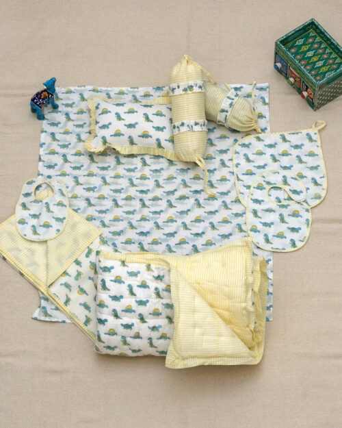 Dinosaur Print Baby Cot Set